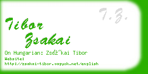 tibor zsakai business card